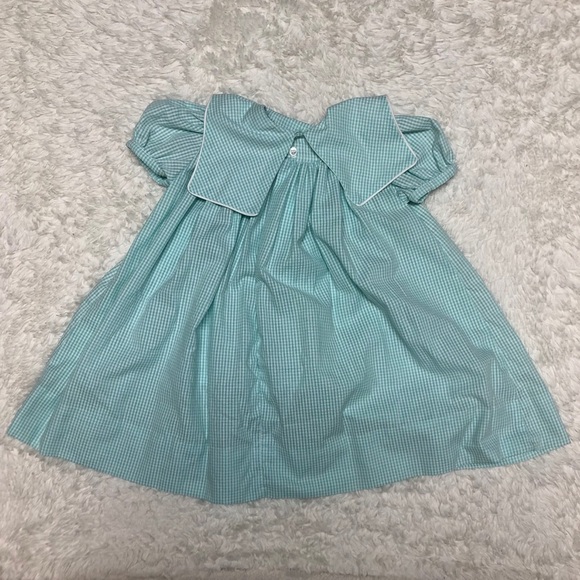 Vintage Gingham Sheep Embroidered Easter Dress - Picture 6 of 9